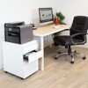 Mount-It! Mobile File Cabinet with 3 Drawers, Under Desk Rolling Storage , White  - 3 of 4