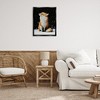 Stupell Industries Blissful Fox with Snowflakes Black Floater Framed Canvas Wall Art - 2 of 4