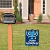 Big Dot of Happiness Hanukkah Menorah - Outdoor Lawn Sign - Chanukah Holiday Party Yard Sign - 1 Piece - 2 of 4