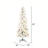 Vickerman Flocked Atka Pine Artificial Christmas Tree 3MM Warm White - image 3 of 4