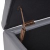 CAVINAS Bed Bench with Storage Cushioned Blanket Storage Chest Modern Bench Storage Bedroom for Bedroom, Living Room, Gray - 2 of 4