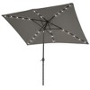 Sonkuki 10x6.5 ft LED Rectangular Patio Market Umbrella 3-Year-Non-Fading - 2 of 4