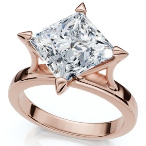 Pompeii3 Certified 3Ct Princess Cut Diamond Solitaire Engagement Ring 14k or Pt Lab Created - 1 of 4