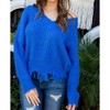 Women's Frayed Zig Zag Sweater - Mainstrip - 3 of 4