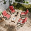 YARDSIGHT Outdoor Swivel Patio Chair with High Back – All-Weather PE Wicker Rattan Chair with Waterproof Cushion for Porch, Deck, Backyard & Balcony - 2 of 4