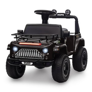 6V Ride On Car for Toddlers - Battery Powered Electric Car for Kids with Music, LED Light - 1 of 4