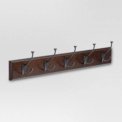 27" Hook Rack with Flared Tri-Hooks - Cocoa/Soft Iron - Threshold™