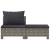 vidaXL Garden Lounge Set Gray Poly rattan Medium Lightweight - 4 of 4