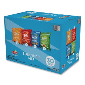 SunChips Variety Mix, Assorted Flavors, 1.5 oz Bags, 30 Bags/Box - 1 of 4