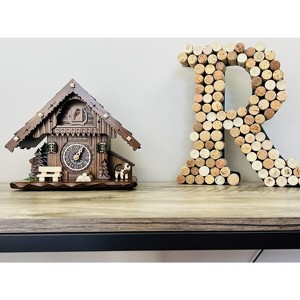 Chalet desktop cuckoo clock 8.5 inch with 12 melody quartz movement, hourly cuckoo for shelves or mantel By River City Clocks - 1 of 4