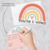 Big Dot of Happiness Hello Rainbow - Shaped Fill-In Invitations - Boho Baby Shower and Birthday Party Invitation Cards with Envelopes - Set of 12 - image 2 of 4