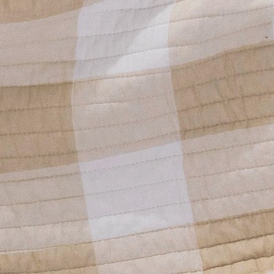 Camden Taupe and Cream Reversible Cotton Quilted Throw