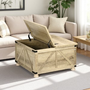 Farmhouse Square Lift-Top Coffee Table - 1 of 4