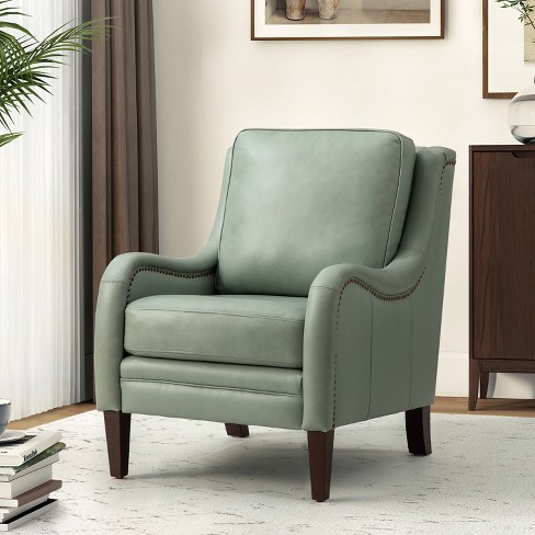 Wide best sale leather armchair