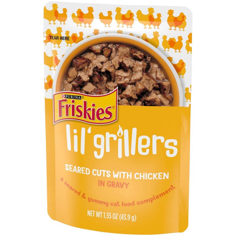 Purina Friskies Lil' Grillers Lickable Seared Cuts In Gravy Wet Cat Food - 1.55oz, 6 of 7