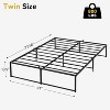 3-in-1 Steel Platform Bed Frame – Twin/Full/Queen Heavy Duty 14" Metal Frame (No Box Spring), Noise-Free & Tool-Free Assembly for Apartments - 2 of 4