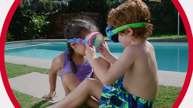 Speedo Kids' Porto Snorkel Mask Set, 2 of 13, play video