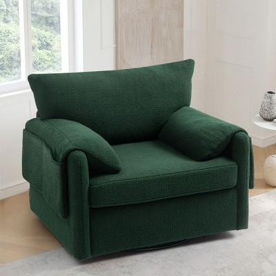 CAVINAS Modern Swivel Accent Chair Oversized Armchair Comfy Chair Single Sofa Chair Lounge Chair