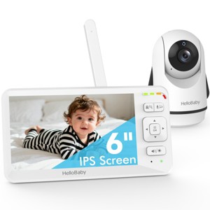 HELLOBABY 6" IPS Screen Pan-Tilt-Zoom Video Baby Monitor with Camera and Audio, HB6362 - 1 of 4