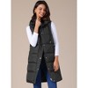 INSPIRE CHIC Women's Long Casual Sleeveless Zippered Hooded Down Puffer Vest - 2 of 4