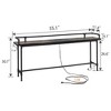 VECELO Narrow Console Table with Charging Station & Power Outlet - 3 of 4