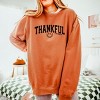 S.W.Smiley Thankful Varsity Arched - Women's Lightweight Garment Dyed Sweatshirt - 3 of 4
