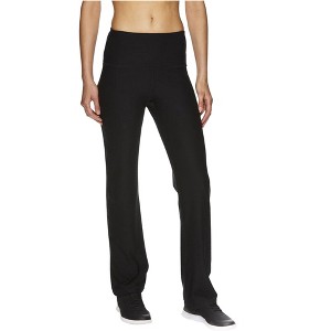 Reebok Womens Highrise Running Compression Athletic Pants, Black, Large - 1 of 4