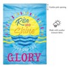 Dicksons Rise and Shine Give Blue 18 x 13 Double Applique Polyester Outdoor Garden Flag - 2 of 2