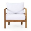 PAGED Wood Patio Dining Chairs Patio Chairs with Waterproof Thick Cushion Deep Seating for Garden, Patio, Lawn - 4 of 4