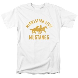 Men's Midwestern State University Official MSU Texas Mustangs Logo Adult T-Shirt - 1 of 4