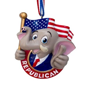 Kurt Adler Resin Ornament for Christmas Tree, Republican Political - 1 of 3