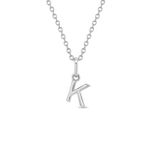 Girls' Tiny Initial Letter Sterling Silver Necklace - In Season Jewelry - 1 of 3