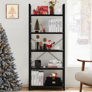 AZL1 Life Concept Utility Storage Drawers 5 Tier Modern Bookcase Space Saving Storage Shelf for Living Room, Bedroom, Black, 23.6"*11.8"*62.2" - 1 of 4