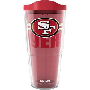 NFL San Francisco 49ers Go The Distance Classic Tumbler - 24oz: Plastic Lidded Drinkware - 1 of 2