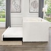 Sapphtopaz Twin Size Daybed with Corduroy Upholstered Sofa Bed with Pull-Out Bed and Wood Slats Support Beds for Apartment, Bedroom - 3 of 4