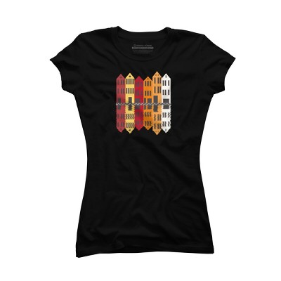 Junior's Design By Humans Wooden houses By gegogneto T-Shirt