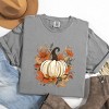 Simply Sage Market Fall Pumpkin Floral Garment Dyed Tee - 3 of 4