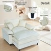 IULULU Sectional Sofa, Chenille Cloud Couch Comfy Upholstered Sofa with Ottoman - 4 of 4