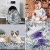 Machine Washable Low Pile Area Rugs - Non Slip Boho Vintage Indoor Carpet, Stain Resistant, Foldable for Living Room, Bedroom, Dining Room - 3 of 4