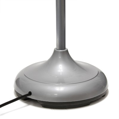 67" Silver Multi-Head Adjustable Gooseneck Floor Lamp with Multicolor Shades