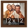 PosterPalooza | Square Simple Brown Picture Frame - UV Acrylic, Foam Board Backing, Hanging Hardware - 2 of 4