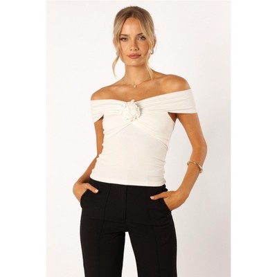 Rosette Top - Navy