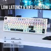 AULA F99 Pro 95% Mechanical Keyboard, Tri-Mode BT5.0 2.4GHz USB-C, Hot Swappable, RGB, Knob, Blue /White - 4 of 4