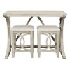 YOOCOZZ 3-Piece Counter Height Dining Set, Table with USB Port + 2 Upholstered Stools - Gray - 2 of 4