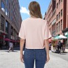 Anna-Kaci Women's Cropped Flag Graphic Tee with Short Sleeves and Crew Neckline - 4 of 4