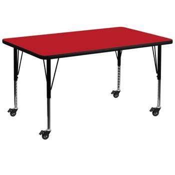 Emma and Oliver Mobile 36x72 Rectangle HP Laminate Preschool Activity Table