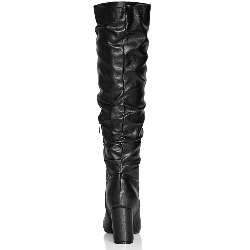 Women's Wide Fit Petra Sleek Knee Boot - black | CITY CHIC, 3 of 6