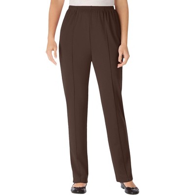 Woman Within Plus Size Petite The Hassle-Free Elastic-Waist Soft Knit Pant