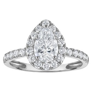 Naturalux 14K Gold 1.7 cttw Lab Grown Diamond Halo Ring - 1 of 4