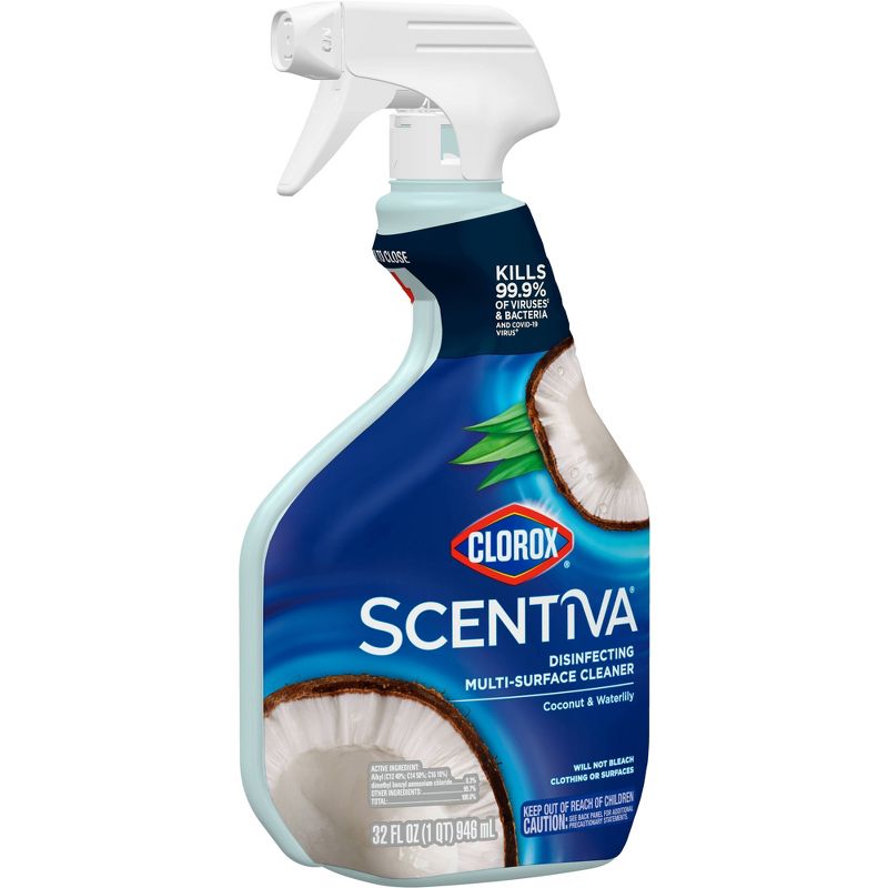 Clorox Coconut &#38; Waterlily Scentiva Multi Surface Cleaner Spray Bottle Bleach Free - 32oz, 3 of 14